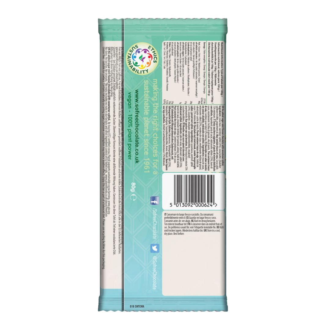 Plamil So Free No Added Sugar Cool Mint Dark Chocolate