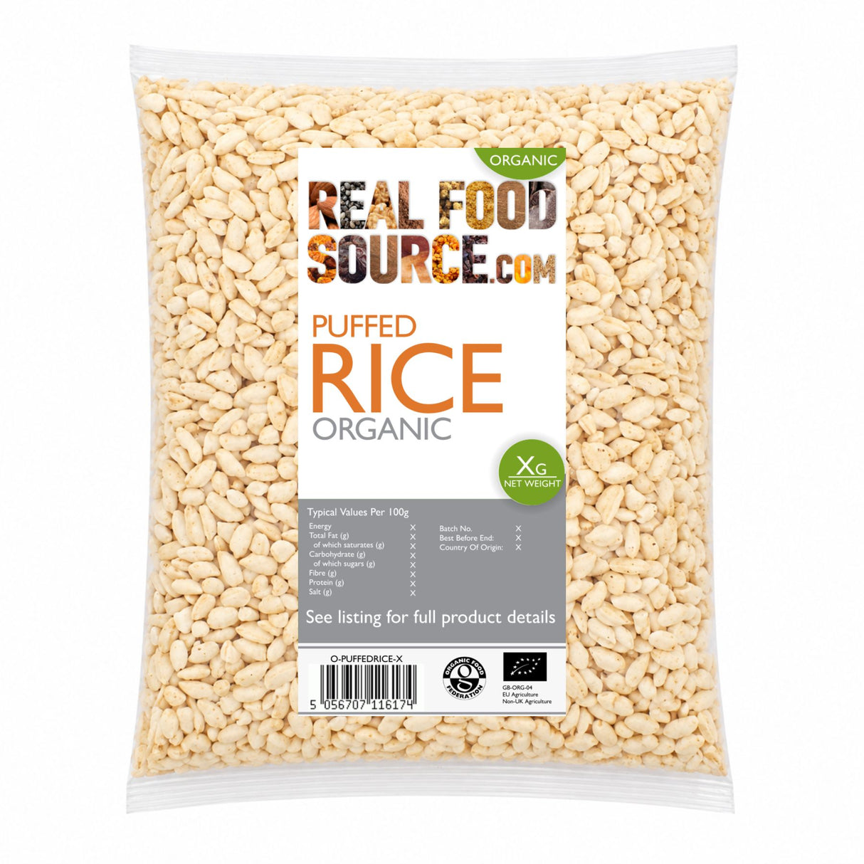 Puffed Rice, Organic