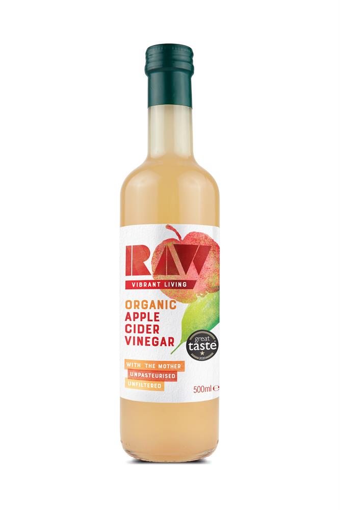 Raw Vibrant Living - Organic Raw Apple Cider Vinegar with the Mother 500ml