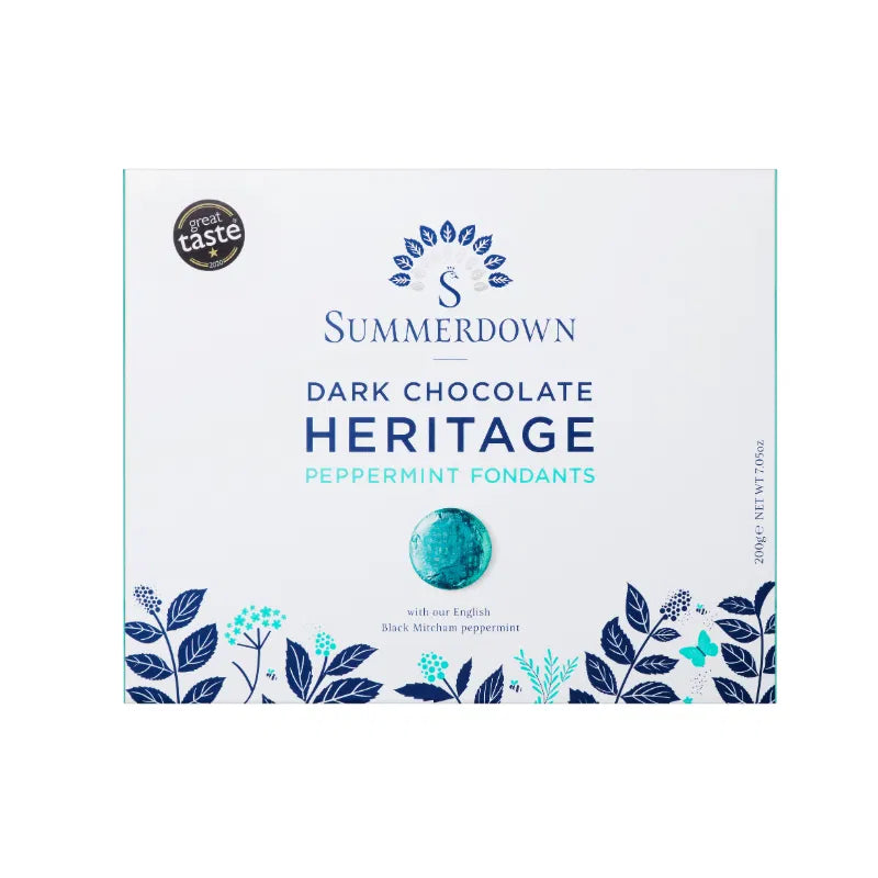 Summerdown - Dark Chocolate Heritage Peppermint Fondants 200g