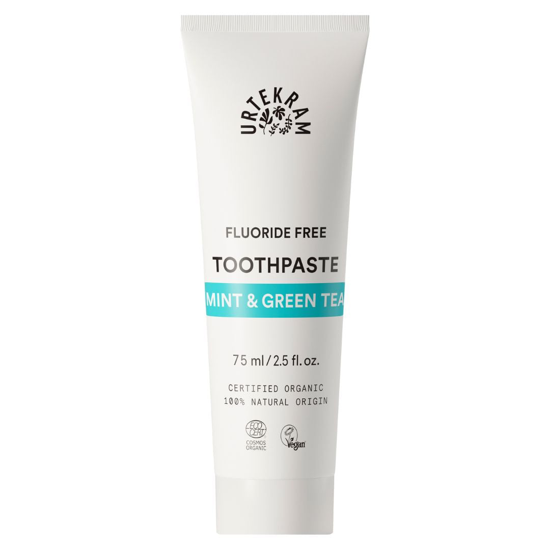 Urtekram Fluoride Free Mint & Green Tea Toothpaste