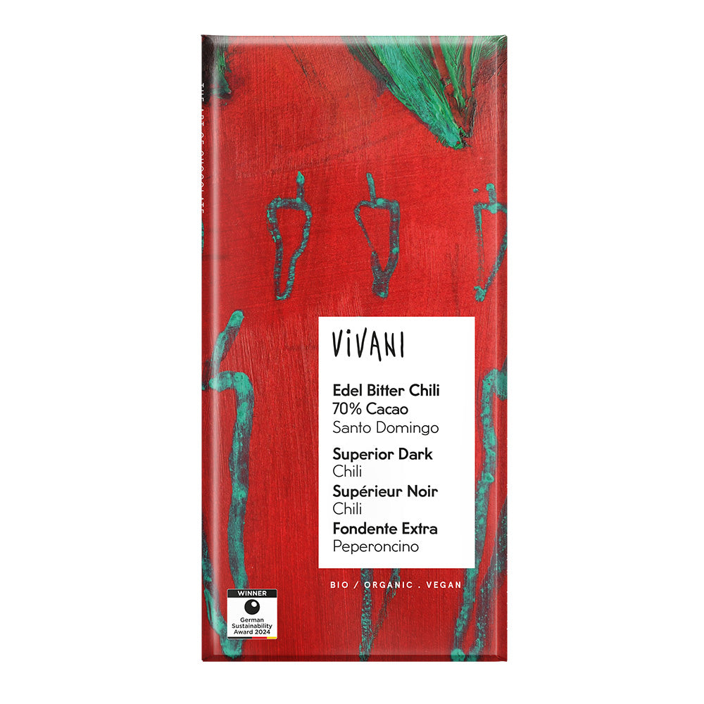 Vivani Organic Vegan 70% Dark Chilli Chocolate Bar