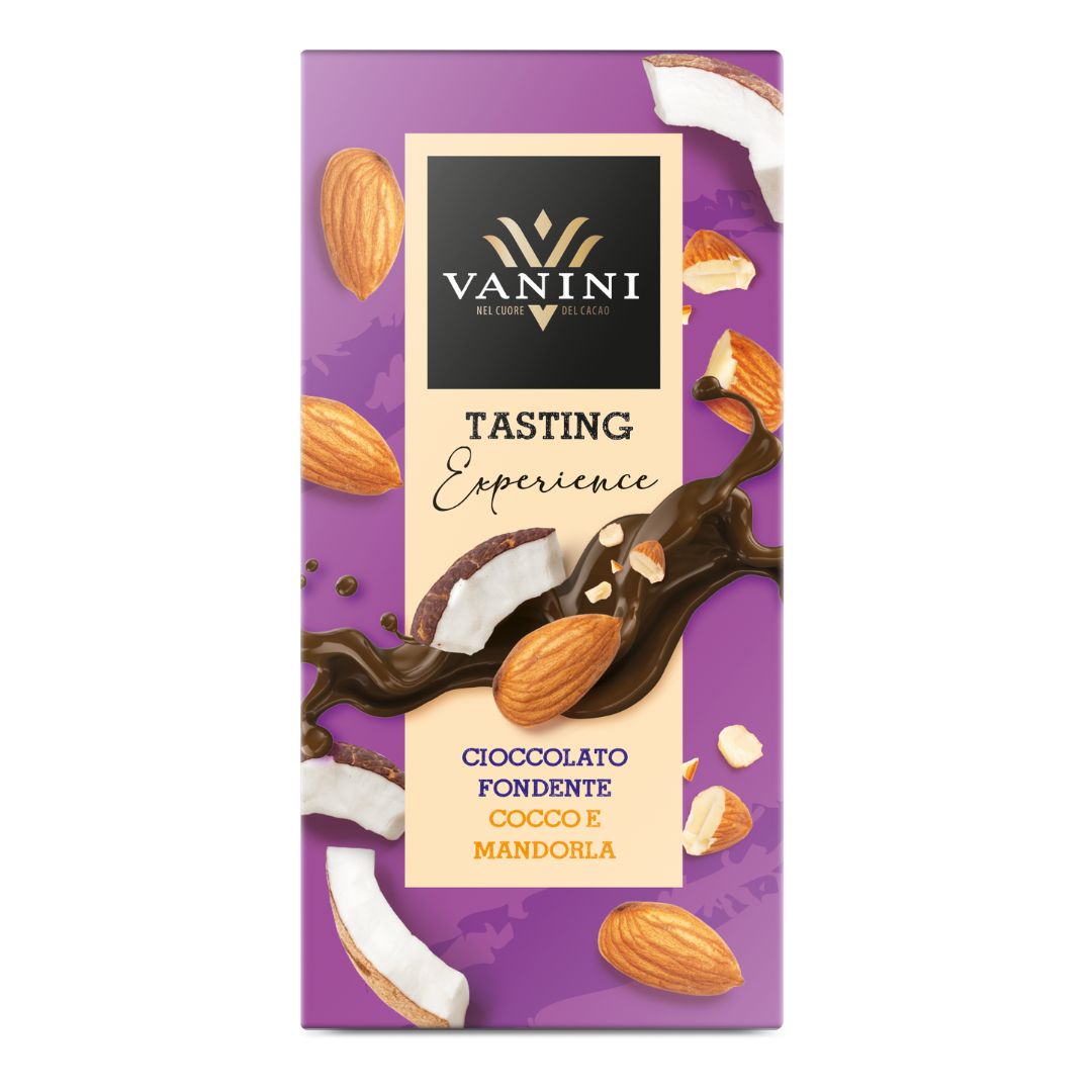 Vanini Tasting Experience Dark Chocolate, Coconut and Almond Bar