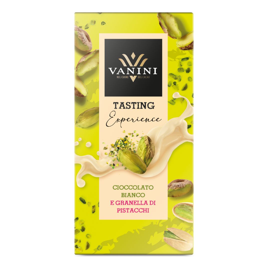 Vanini Tasting Experience White Chocolate and Salted Pistachio Grain Bar