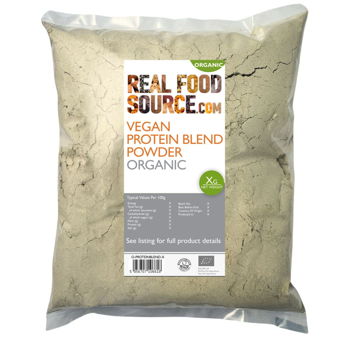 Vegan Protein Blend Powder, Organic
