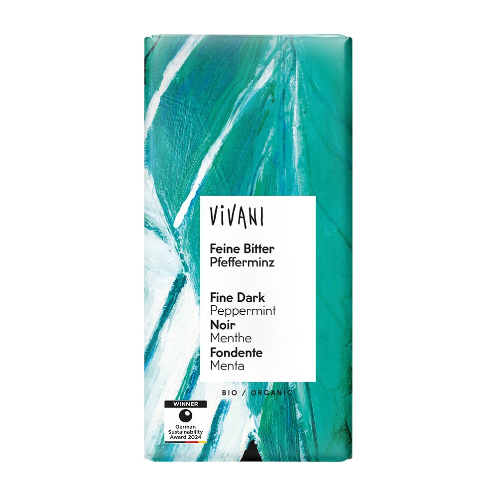 Vivani Organic Dark Peppermint Chocolate Bar