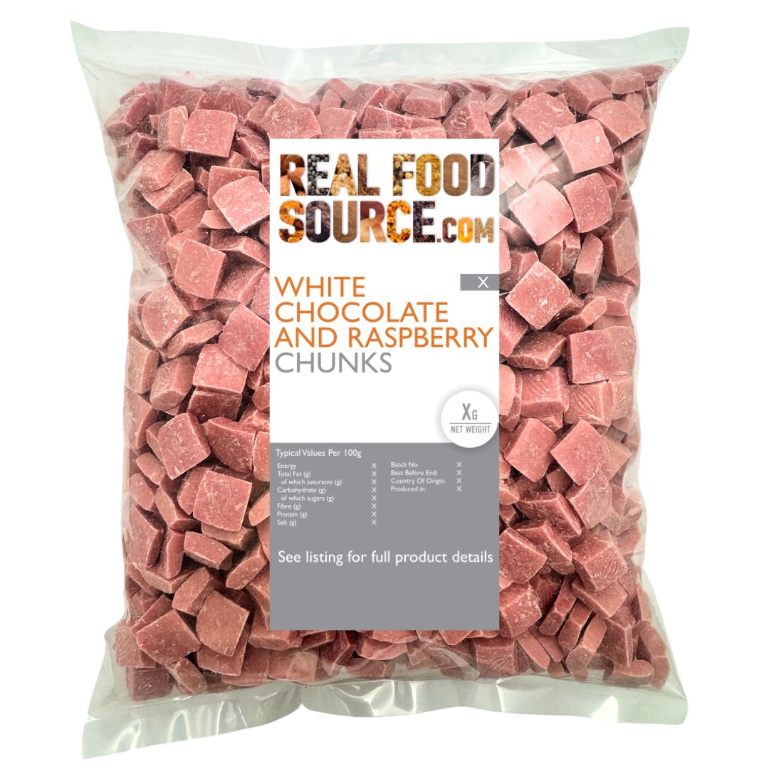 White Chocolate and Raspberry Couverture Chunks – RealFoodSource