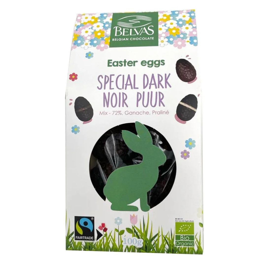 Belvas Organic Chocolate Easter Eggs Special Dark Mix