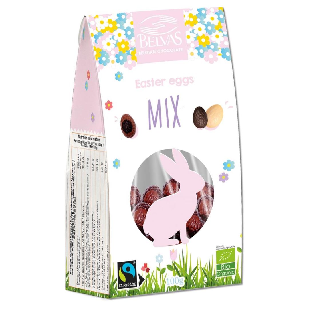 Belvas Organic Chocolate Easter Eggs Mix