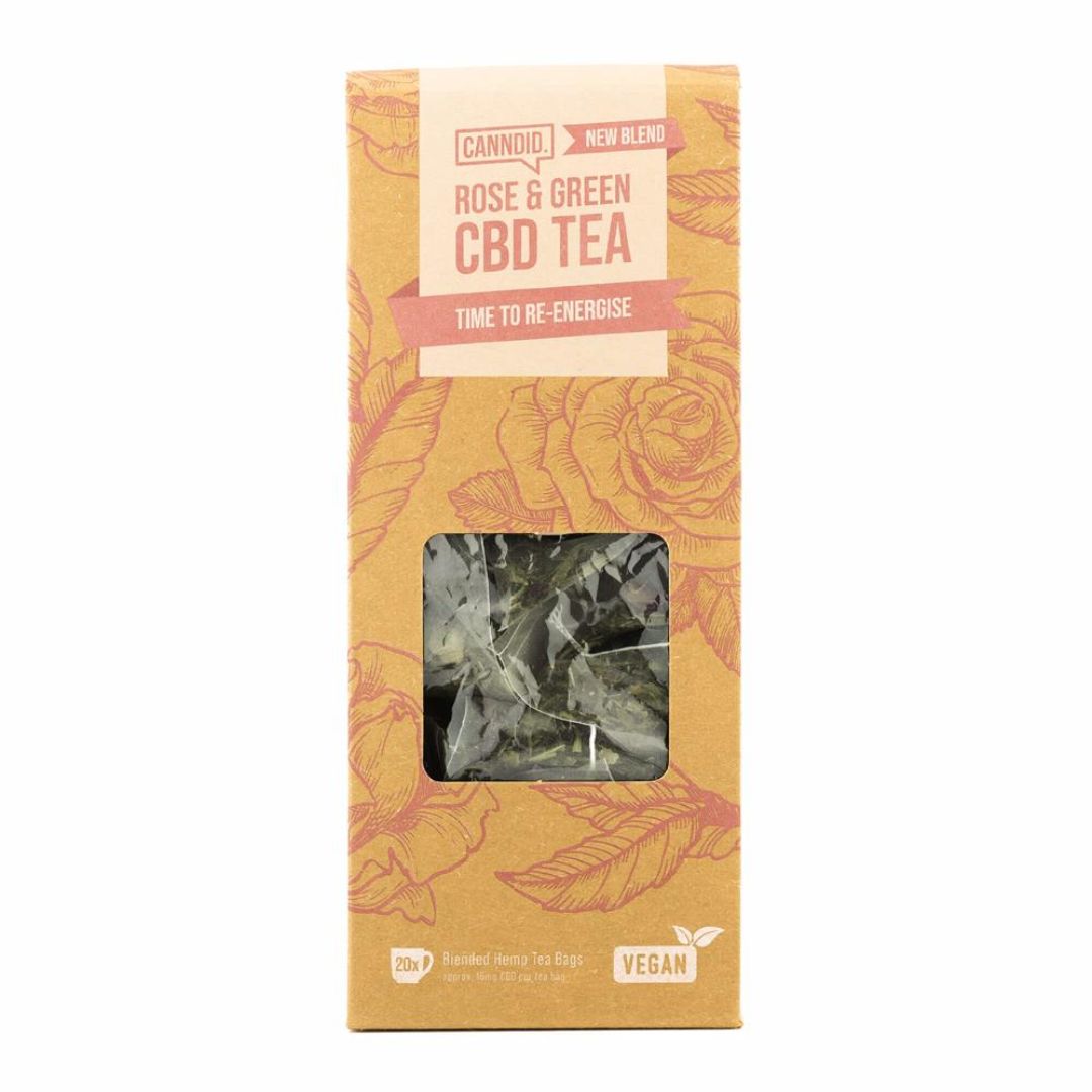 Canndid Rose Green Tea CBD Tea Bags