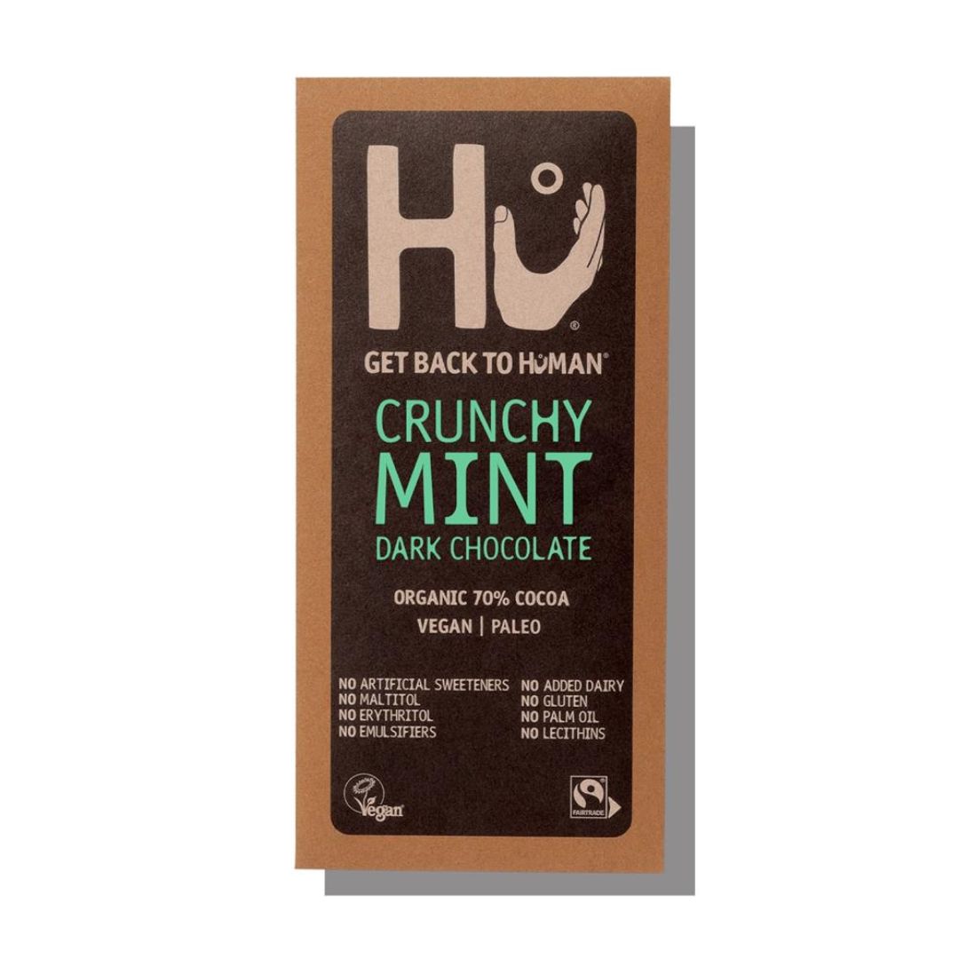 Hu Organic Crunchy Mint 70% Dark Chocolate Vegan Bar