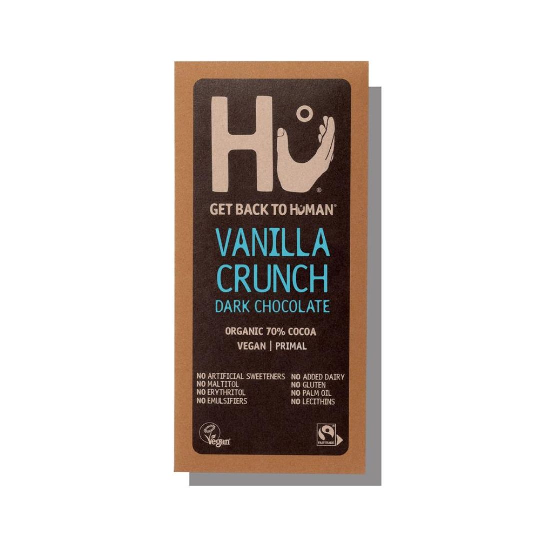 Hu Organic Vanilla Crunch 70% Dark Chocolate Vegan Bar