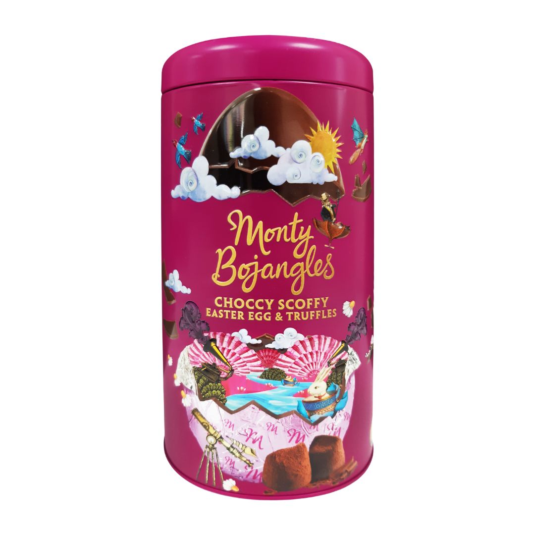 Monty Bojangles Choccy Scoffy Easter Egg Premium Gift Tin