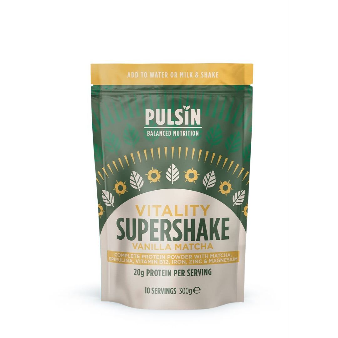 Pulsin Supershake Vitality Vanilla Matcha Protein Blend