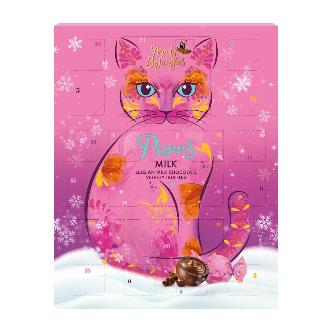 Monty Bojangles Purrs RFA Milk Choc Truffle Balls Premium Advent Calendar